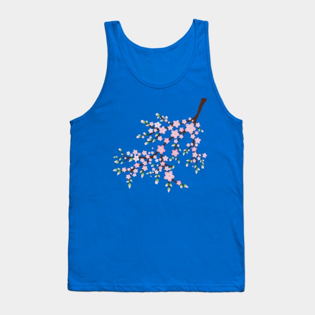 Branch with pink blossoms and flower butts Tank Top by Bwiselizzy